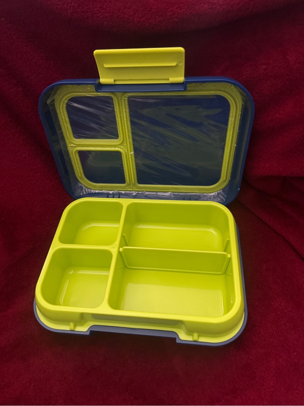 bentgo pop Leak-Proof Lunch Box - Lime Green and blue - Picture 2 of 6